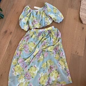 Calypso St. Barth Floral Maxi Dress - Blue, Green, Pink